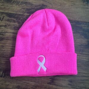 breast cancer beanie
